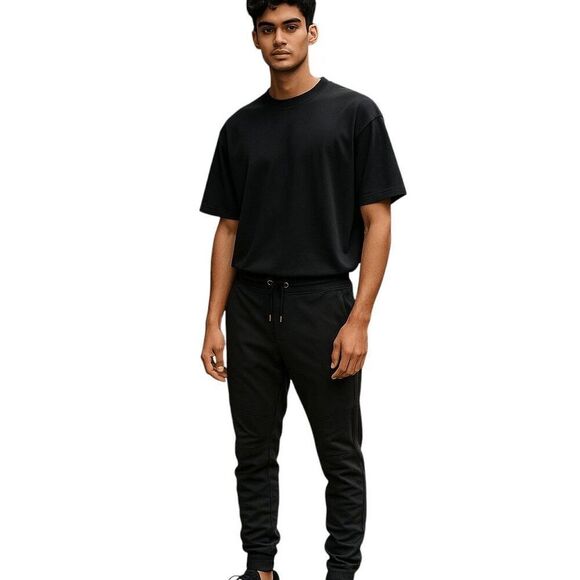 Switch Remarkable‎ Mens Sz S Shirred Leg Detail Black Jogger Pants Goth Grunge - Picture 1 of 13
